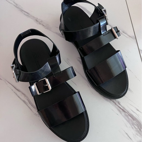 ASOS Black Buckle Sandals - Picture 4 of 12